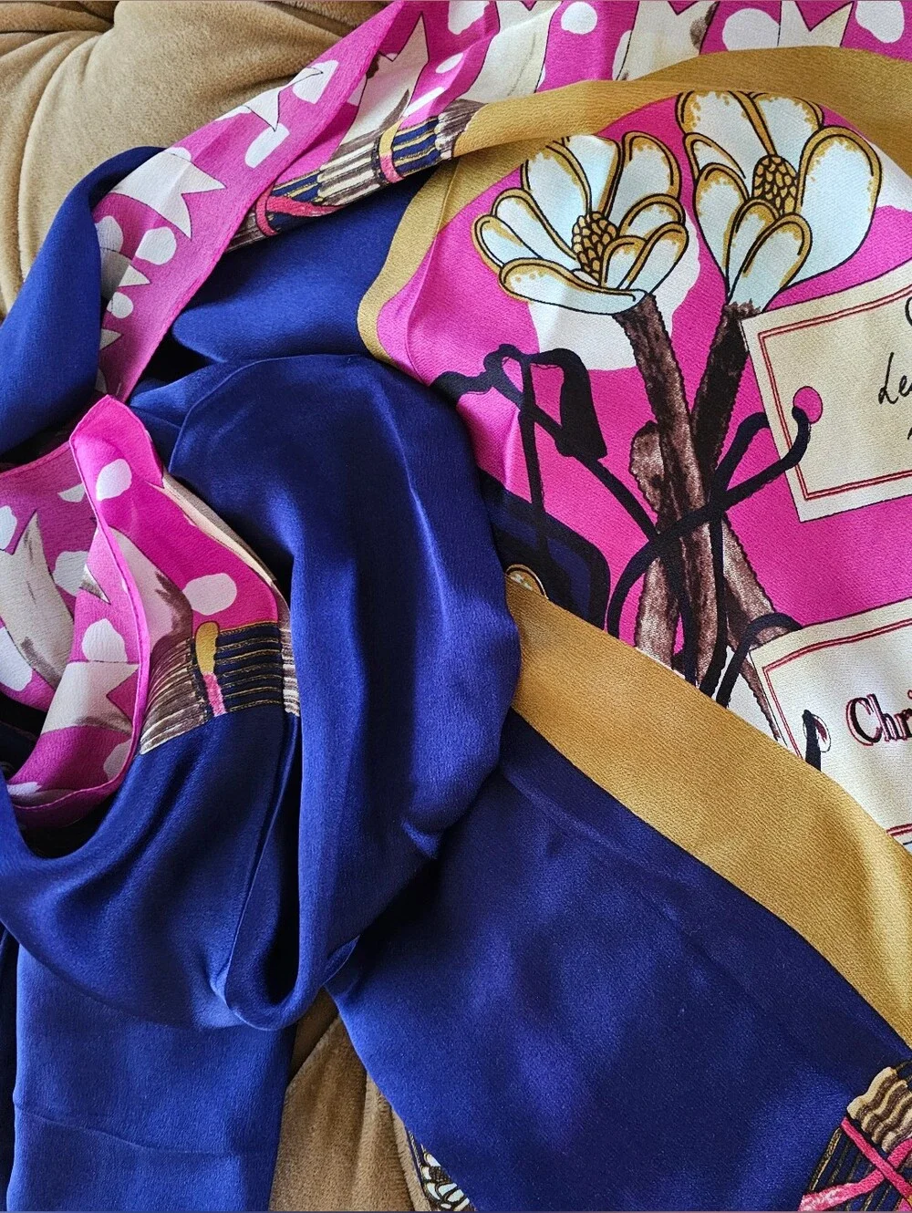 Vintage Christian Dior Silk Scarf 